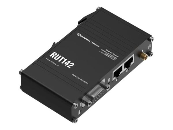 Teltonika | Ethernet Router with RS232 (RUT142000000) | RUT142 | 802.11n | 10/100 Mbit/s | Ethernet LAN (RJ-45) ports 1 | Mesh Support No | MU-MiMO No | No mobile broadband