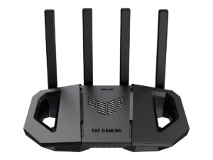 Asus | Dual-band Gaming Router | TUF-BE3600 | 802.11ax | 10/100/1000 Mbit/s | Ethernet LAN (RJ-45) ports 5 | Mesh Support Yes | MU-MiMO No | No mobile broadband | Antenna type External | 1x USB 3.2 Gen 1