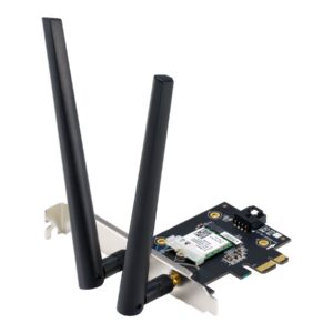 Asus | WiFi 7 PCI-E Adapter with 2 external antennas | PCE-BE6500 | 802.11be | Mesh Support No | MU-MiMO No | No mobile broadband