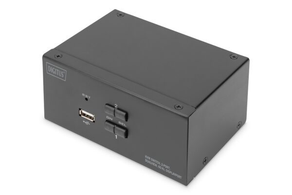 Digitus | KVM Switch, 2-Port, Dual Display, 4K, DisplayPort | DS-12862