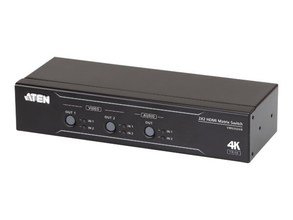 Aten | 2x2 True 4K HDMI Matrix Switch with Audio De-Embedder | VM0202HB