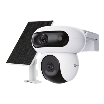 EZVIZ Battery-Powered PT IP Camera with Solar Panel Kit | CS-HB90x/SP | 4+4 MP | 2.8mm/6mm | IP65 | H.264/H.265 | Micro SD, Max. 512 GB
