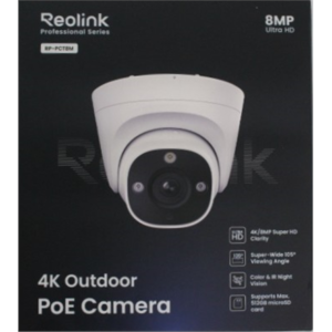 440x440 SALE OUT. Reolink PCRPD4K01 Smart 4K 125° View PoE Dome Camera | Reolink 4K Smart PoE Camera with Color Night Vision | RP-PCT8M | 24 month(s) | Dome | 8 MP | 2.8mm/F1.6 | IP67 | H.265/H.264 | MicroSD card slot, max. 512GB | UNPACKED, DEMO