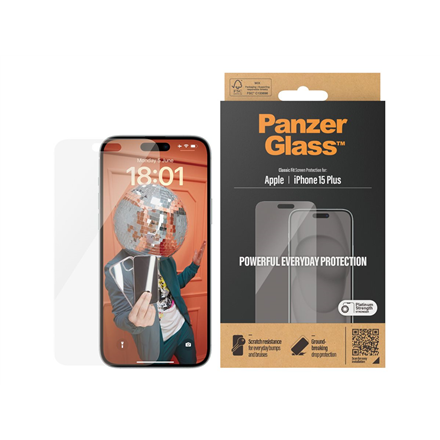 440x440 PanzerGlass | Screen protector | Apple | IPhone 15 Plus | Glass | Transparent