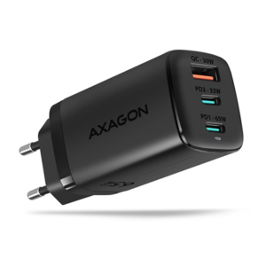 440x440 AXAGON GaN wallcharger 3x port (USB-A + 2x USB-C), 65W | ACU-DPQ65