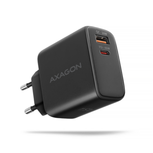 440x440 AXAGON GaN wallcharger 2x port (USB-A + USB-C), PD3.0/PPS/QC4+/SFC2.0/AFC/SCP/FCP/Apple, 45W | ACU-PQ45