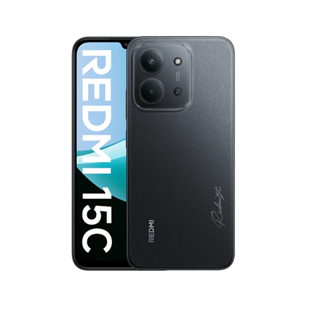 Xiaomi | Redmi | 15C 4G | Midnight Black | 6.9 " | IPS LCD | 720 x 1600 pixels | Mediatek | Internal RAM 4 GB | 128 GB | Dual SIM | Nano SIM | 4G | Main camera resolution 50 MP | Secondary camera resolution 8 MP | Android | 13 | 6000 mAh