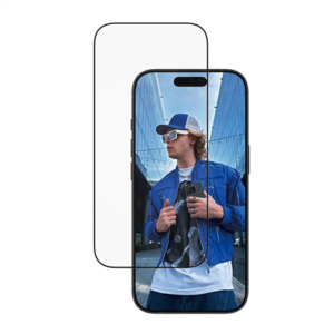 440x440 PanzerGlass Screen protector | Apple | iPhone 16 Pro/iPhone 17 | Glass | Transparent | Ultra-Wide Fit w. EasyAligner