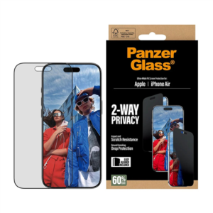 440x440 PanzerGlass Screen protector | Apple | iPhone Air | Glass | Transparent | Ultra-Wide Fit w. EasyAligner