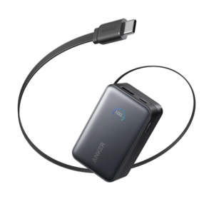 440x440 Anker Nano Power Bank 45W with Built-In Retractable USB-C Cable | A1638H11 | 10000 mAh | Black