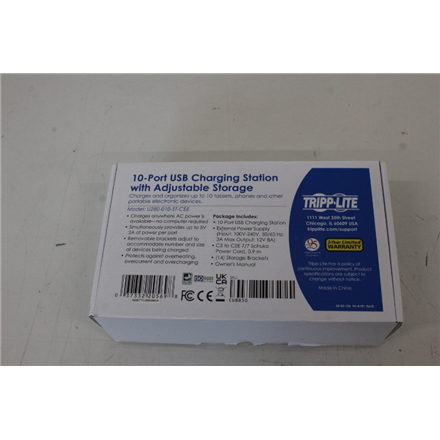 SALE OUT. | Tripp Lite | 10 Port USB Charging Station with Adjustable Storage | U280-010-ST-CEE | UNPACKED, SCRATCHED