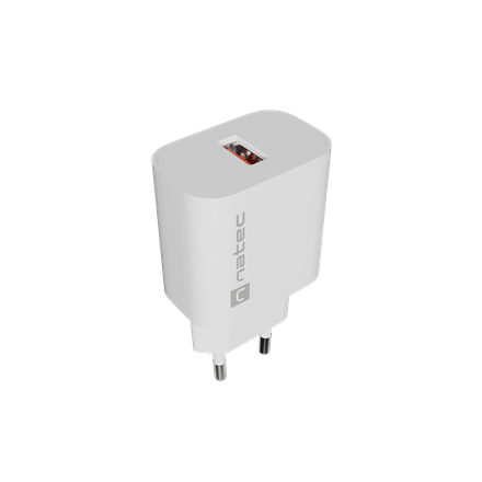 Natec Ribera USB Charger 1X USB-A 18W, White