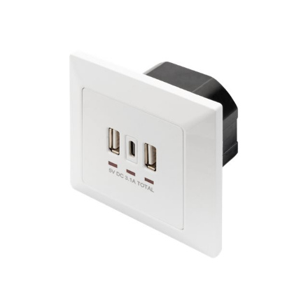440x440 Digitus | Socket with USB A & USB-C Ports, flush mounted