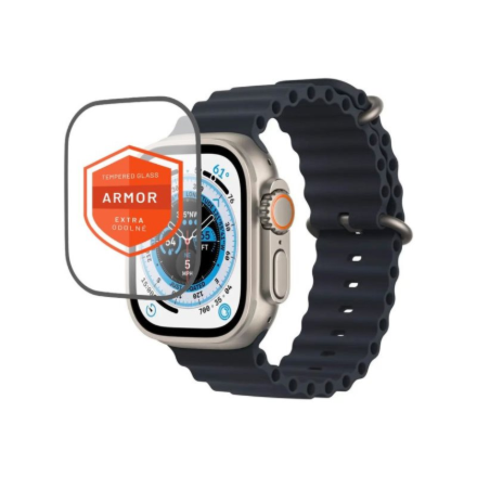 440x440 Fixed | Armor Tempered Glass for Apple Watch Ultra 49mm/Ultra 2 49mm | Black