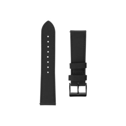 440x440 Fixed | Leather Strap with Quick Release 22mm for Smartwatch | Black