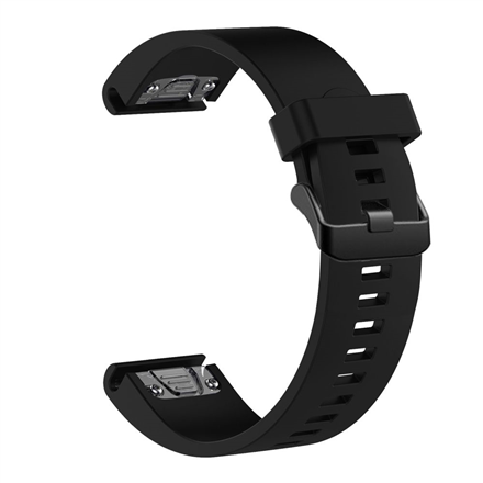 440x440 Fixed | Silicone Strap for Garmin QuickFit 20mm | Black