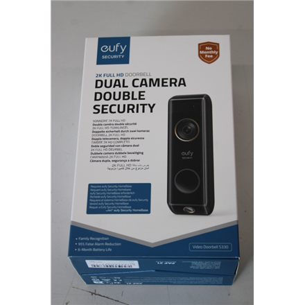 440x440 SALE OUT. Anker Eufy Doorbell 2 Pro, Black | SALE OUT. Anker Eufy Doorbell 2 Pro | UNPACKED, SCRATCHED TOP