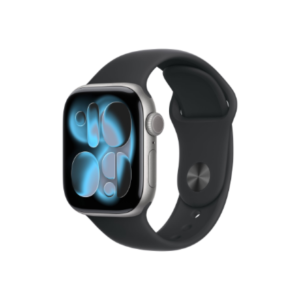 Apple Watch Series 11 GPS + Cellular 42mm Space Grey Aluminium Case with Black Sport Band – M/L | Apple