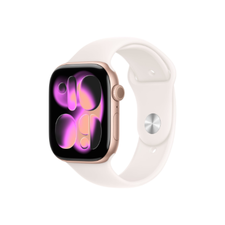 440x440 Apple Watch Series 11 GPS + Cellular 46mm Rose Gold Aluminium Case with Light Blush Sport Band - M/L | Apple