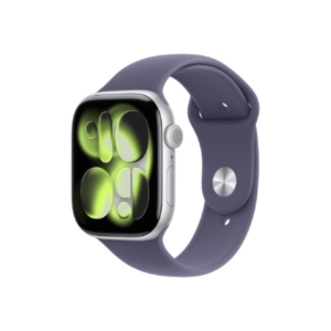 Apple Watch Series 11 GPS + Cellular 46mm Silver Aluminium Case with Purple Fog Sport Band – S/M | Apple