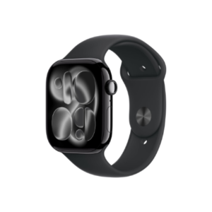 Apple Watch Series 11 GPS + Cellular 46mm Jet Black Aluminium Case with Black Sport Band – M/L | Smart watch | LTPO OLED Always-On Retina | Waterproof | Jet Black