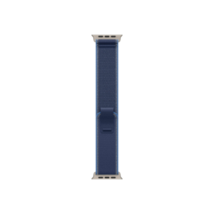 Apple | 49mm Blue/Bright Blue Trail Loop – S/M – Natural Titanium Finish