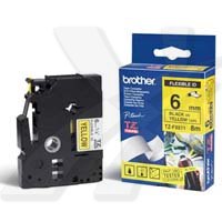 original Brother | TZe-FX611 Flexible ID Laminated Tape | Black on Yellow | TZe | 8 m | 6 cm