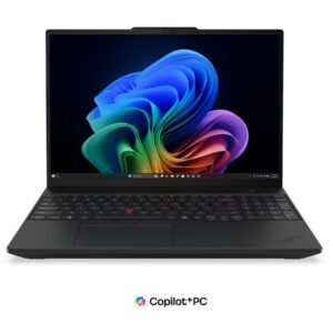 Lenovo ThinkPad T16 G5 Intel | Black | 16 ” | IPS | WUXGA | 1920 x 1200 pixels | Anti-glare | Intel Core Ultra 7 | 355 | 32 GB | LPCAMM2 LPDDR5X | Solid-state drive capacity 512 GB | Intel Graphics | Windows 11 Pro | 802.11be | Bluetooth version 5.4 | WWAN Upgradable to 5G | Keyboard language English | Keyboard backlit | Warranty 36 month(s) | Battery warranty 12 month(s)