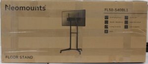 original SALE OUT. Neomounts FL50-540BL1 TV trolley – 37-70″ – max 50 kg – manual h 128,5-145 cm – VESA 100×100-600×400 – black | Neomounts Floor stand | FL50-540BL1 TV trolley | Adjustable Height, Tilt | 37-70 ” | Maximum weight (capacity) 50 kg | UNPACKED