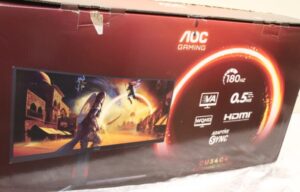 SALE OUT. AOC CU34G4 Curved 34″ 3440×1440/21:9/1ms HDMI, DisplayPort, USB, Audio out | SALE OUT. AOC | CU34G4 | 34 ” | Fast VA | UWQHD | 21:9 | 180 Hz | 1 ms | 3440 x 1440 pixels | 300 cd/m² | HDMI ports quantity 2 | Black | Warranty 28 month(s) | DAMAGED PACKAGING, CRACKED STAND (LEG)