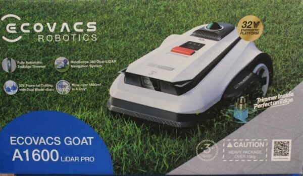 SALE OUT. | Ecovacs Lawn Mower | GOAT A1600 LiDAR PRO | 3000 Ah | White | DAMAGED PACKAGING