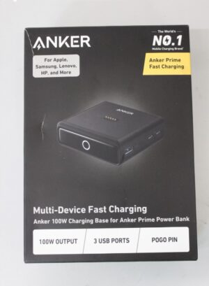 original SALE OUT. Anker Prime Charging Base for Power Bank, 100W | A1902311 | Black | UNPACKED, DAMAGED PACKAGING, SCRATCHED