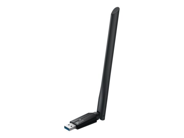 TP-LINK BE6500 Tri-Band Wi-Fi 7 High Gain Wireless USB Adapter | Archer TBE400U Plus | 2.4 GHz, 5 GHz, 6 GHz | 802.11ax | MU-MiMO No | no PoE | Antenna type High-Gain Tri-Band