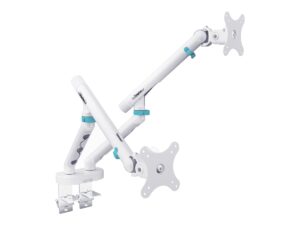 Digitus Desk Mount | Tilt, rotation, pivot | Dual design monitor mount, 2x 35″, 2x 10 kg | 35 ” | Maximum weight (capacity) 20 kg | White