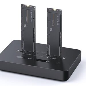 Gembird Desktop dual drive USB Type-C M.2 NVME (and SATA) SSD docking station, Black | DD2-U3M2