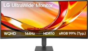 original LG 34U620B-B UltraWide | 34 ” | VA | WQHD | 21:9 | 144 Hz | 5 ms | 3440 x 1440 pixels | 300 cd/m² | HDMI ports quantity 2