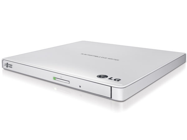 original H.L Data Storage | Ultra Slim Portable DVD-Writer | GP57EW40 | Interface USB 2.0 | DVD±R/RW | CD read speed 24 x | CD write speed 24 x | White | Desktop/Notebook