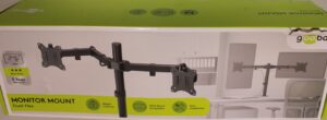 original SALE OUT. Goobay Dual Monitor Mount Flex, Black | Goobay Dual Monitor Mount Flex | Swivel, Tilt, Rotation | 17-32 ” | Maximum weight (capacity) 8 kg | DAMAGED PACKAGING | Black
