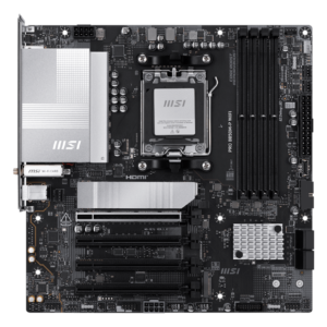 MSI PRO B850M-P WIFI | Processor family AMD B850 | Processor socket AM5 | DDR5 | Supported hard disk drive interfaces SATA, M.2 | Number of SATA connectors 4 MSI PRO B850M-P WIFI | Processor family AMD B850 | Processor socket AM5 | DDR5 | Supported hard disk drive interfaces SATA, M.2 | Number of SATA connectors 4
