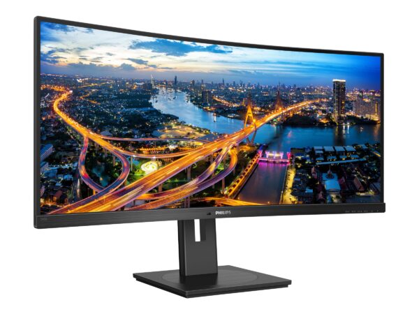 original Philips | Curved UltraWide | 345B1C | 34 " | VA | WQHD | 21:9 | 100 Hz | 5 ms | 3440 x 1440 | 300 cd/m² | HDMI ports quantity 1 | Black | Warranty 24 month(s)