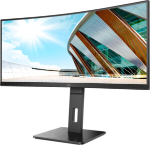 AOC | Curved Monitor | CU34P2A | 34 ” | VA | 21:9 | 100 Hz | 1 ms | 3440 × 1440 | 300 cd/m² | Headphone out (3.5mm) | HDMI ports quantity HDMI x 2 | Black | Warranty 36 month(s)