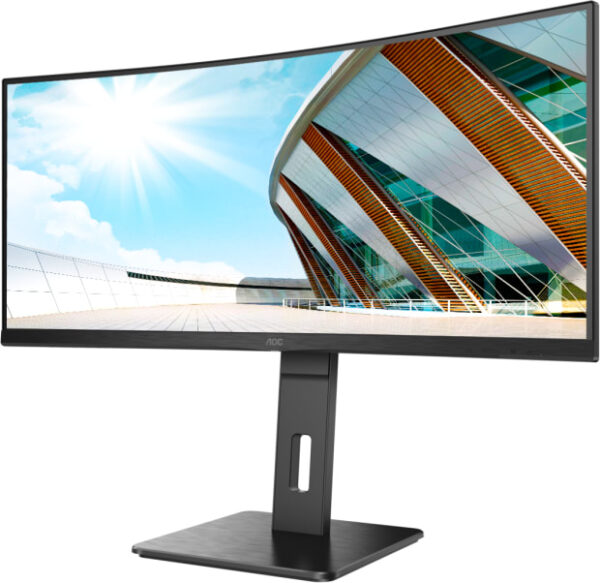 original AOC | Curved Monitor | CU34P2A | 34 " | VA | 21:9 | 100 Hz | 1 ms | 3440 × 1440 | 300 cd/m² | Headphone out (3.5mm) | HDMI ports quantity HDMI x 2 | Black | Warranty 36 month(s)