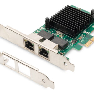 Digitus | Gigabit Ethernet PCI Express Card, 2-port 32-bit, low profile bracket, Intel chipset | DN-10132 Digitus | Gigabit Ethernet PCI Express Card, 2-port 32-bit, low profile bracket, Intel chipset | DN-10132