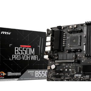 MSI | B550M PRO-VDH WIFI | Processor family AMD | Processor socket AM4 | DDR4 | Memory slots 4 | Chipset AMD B | Micro ATX MSI | B550M PRO-VDH WIFI | Processor family AMD | Processor socket AM4 | DDR4 | Memory slots 4 | Chipset AMD B | Micro ATX