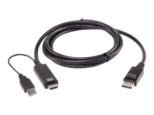 original Aten 2L-7D02HDP True 4K 1.8M HDMI to DisplayPort Cable | Aten | True 4K 1.8M HDMI to DisplayPort Cable | 2L-7D02HDP