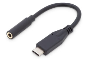 original Digitus | USB Type-C Audio adapter cable, Type-C – 3.5mm M/F, 0.2m, Audio input/output, Version 3.1 | AK-300321-002-S | Type-C | 3.5mm