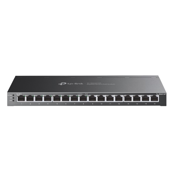 original TP-LINK | etStream 16-Port Gigabit Smart Switch with 8-Port PoE+ | TL-SG2016P | Web managed | Desktop | Power supply type External