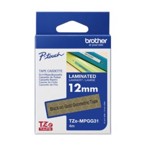 Brother | TZe-MPGG31 | Black On Gold Pattern | TZe Brother | TZe-MPGG31 | Black On Gold Pattern | TZe