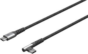 original Goobay | 64659 USB-C to USB-C Textile Cable with Metal Plugs, 1 m | USB-C to USB-C