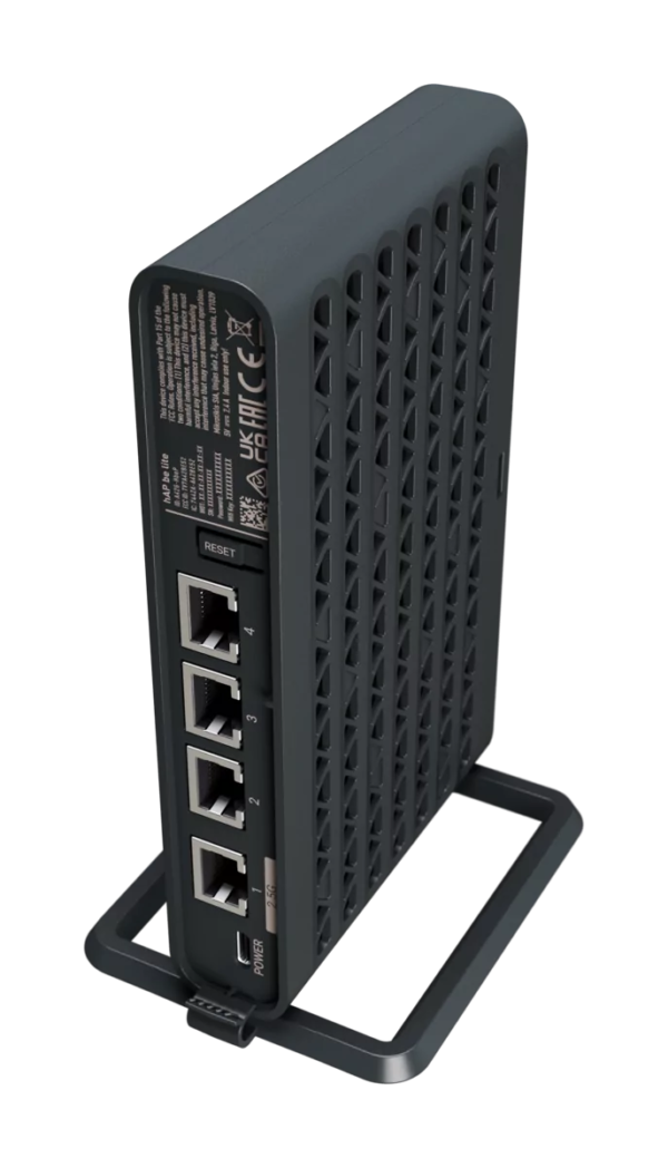 original MikroTik hAP be lite | 802.11ax | 10/100/1000 Mbit/s | Ethernet LAN (RJ-45) ports 3 | Mesh Support No | MU-MiMO No | No mobile broadband | 1